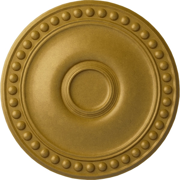 Ekena Millwork Foster Ceiling Medallion (Fits Canopies up to 5 5/8"), Hand-Painted Pharaohs Gold, 19 1/8"OD x 1"P CM19FOPGS - main